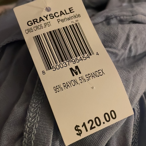 NWT GRAYSCALE Cris Cross Jumpsuit Periwinkle Size Small - Picture 3 of 3